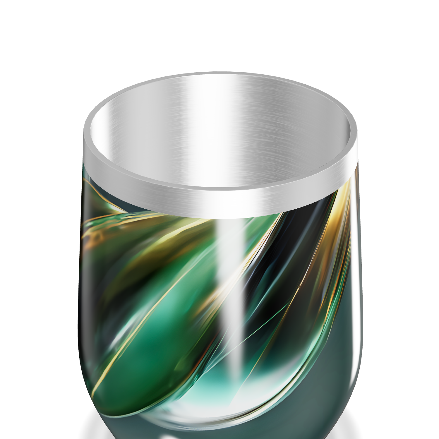 Copo Térmico Slim - Verde Estampado Inox