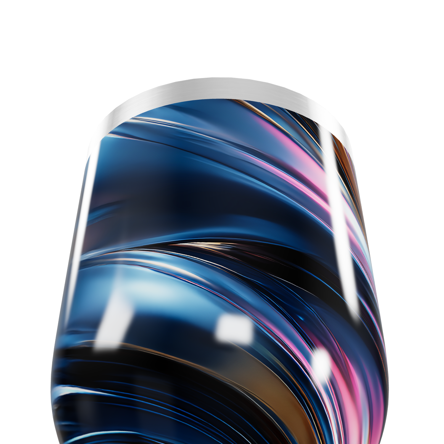 Copo Térmico Slim - Azul Metálico Espiral