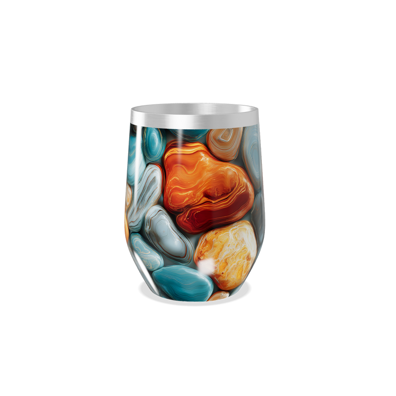 Copo Térmico Slim - Estampa Pedras Coloridas