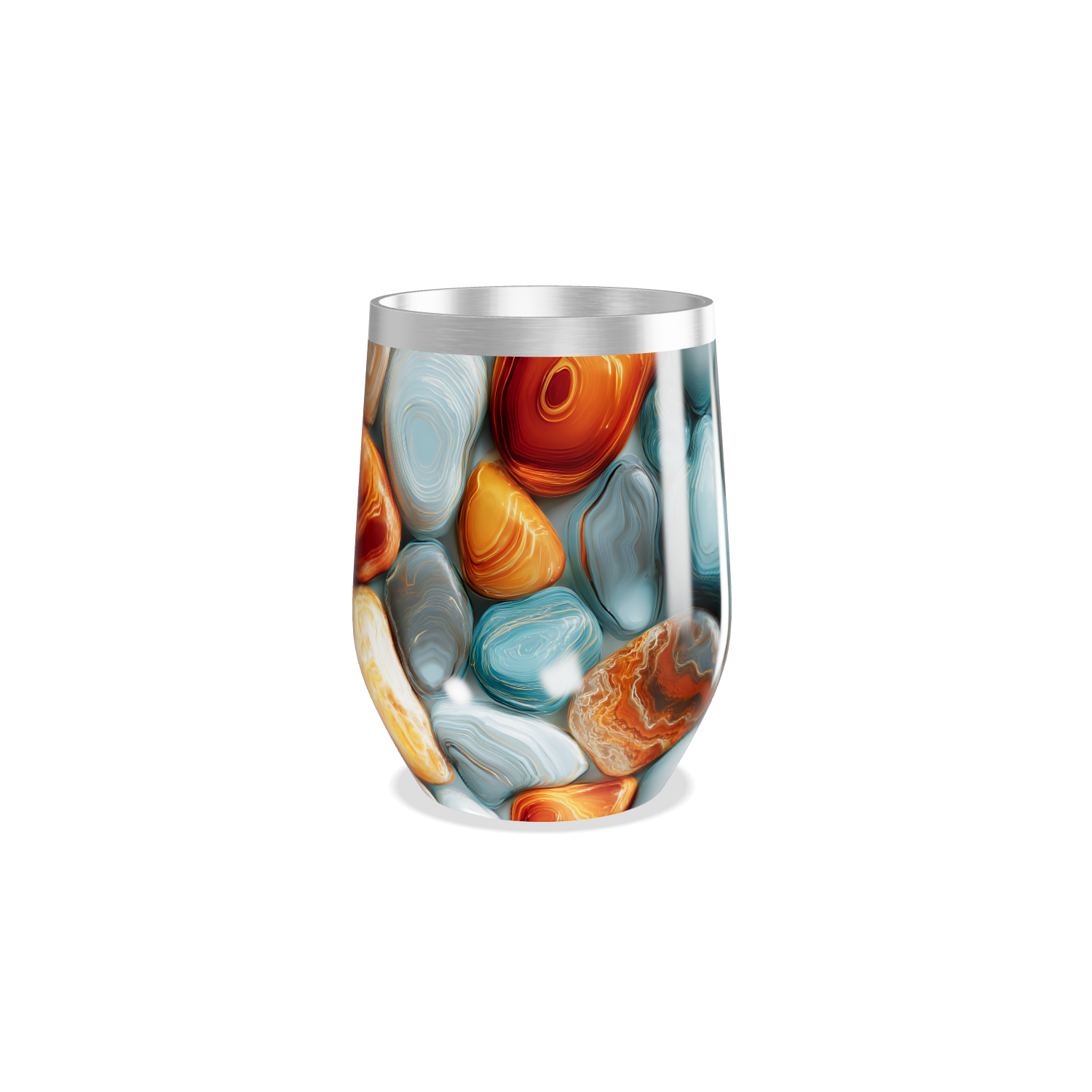 Copo Térmico Slim - Estampa Pedras Coloridas