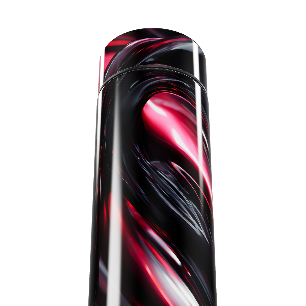 Garrafa Térmica Touch - Design Abstrato Preto e Vermelho