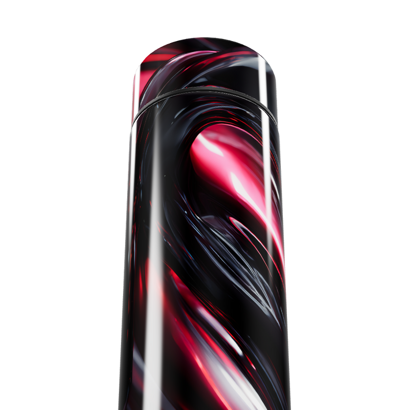 Garrafa Térmica Touch - Design Abstrato Preto e Vermelho