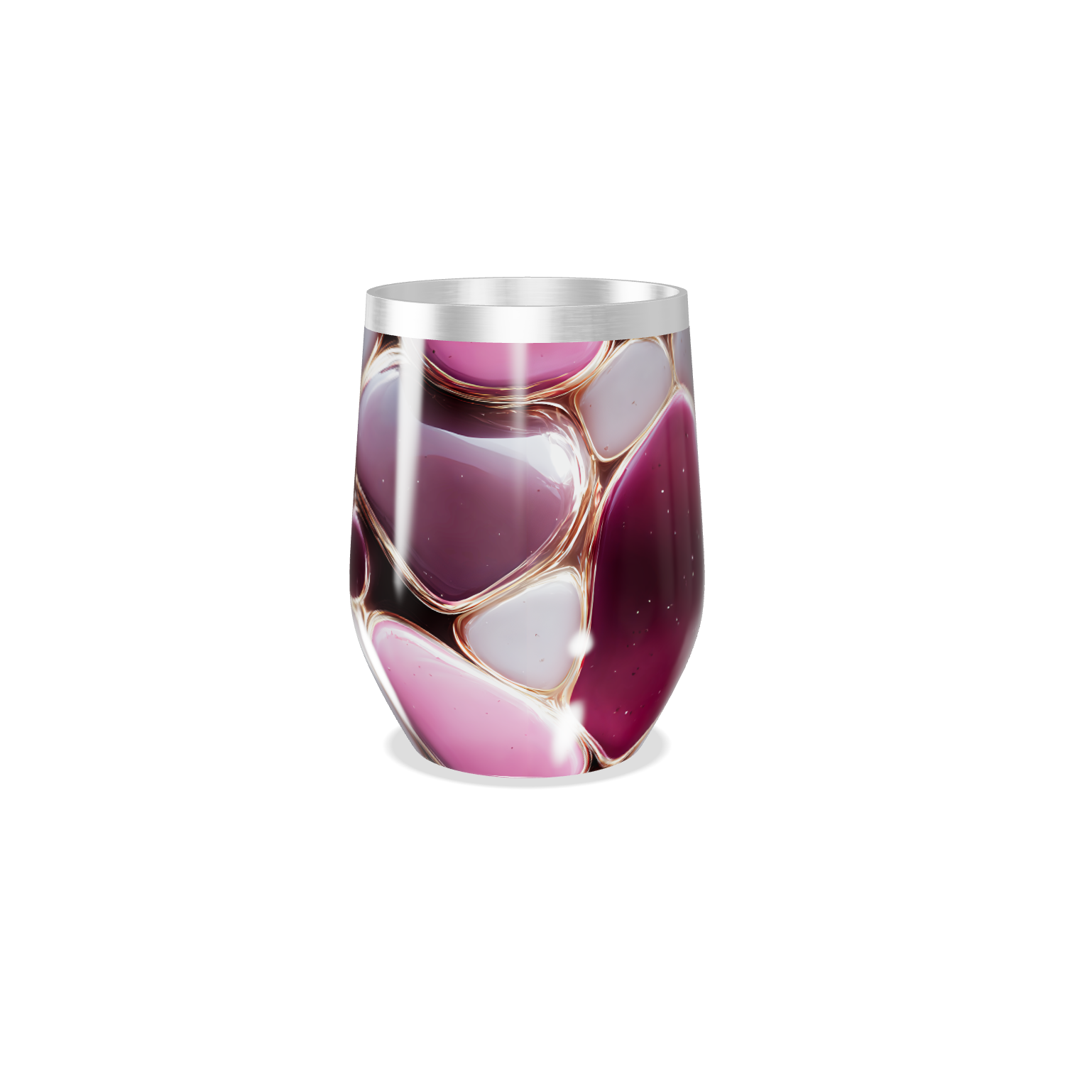 Copo Térmico Slim - Estampa Cores Roxas