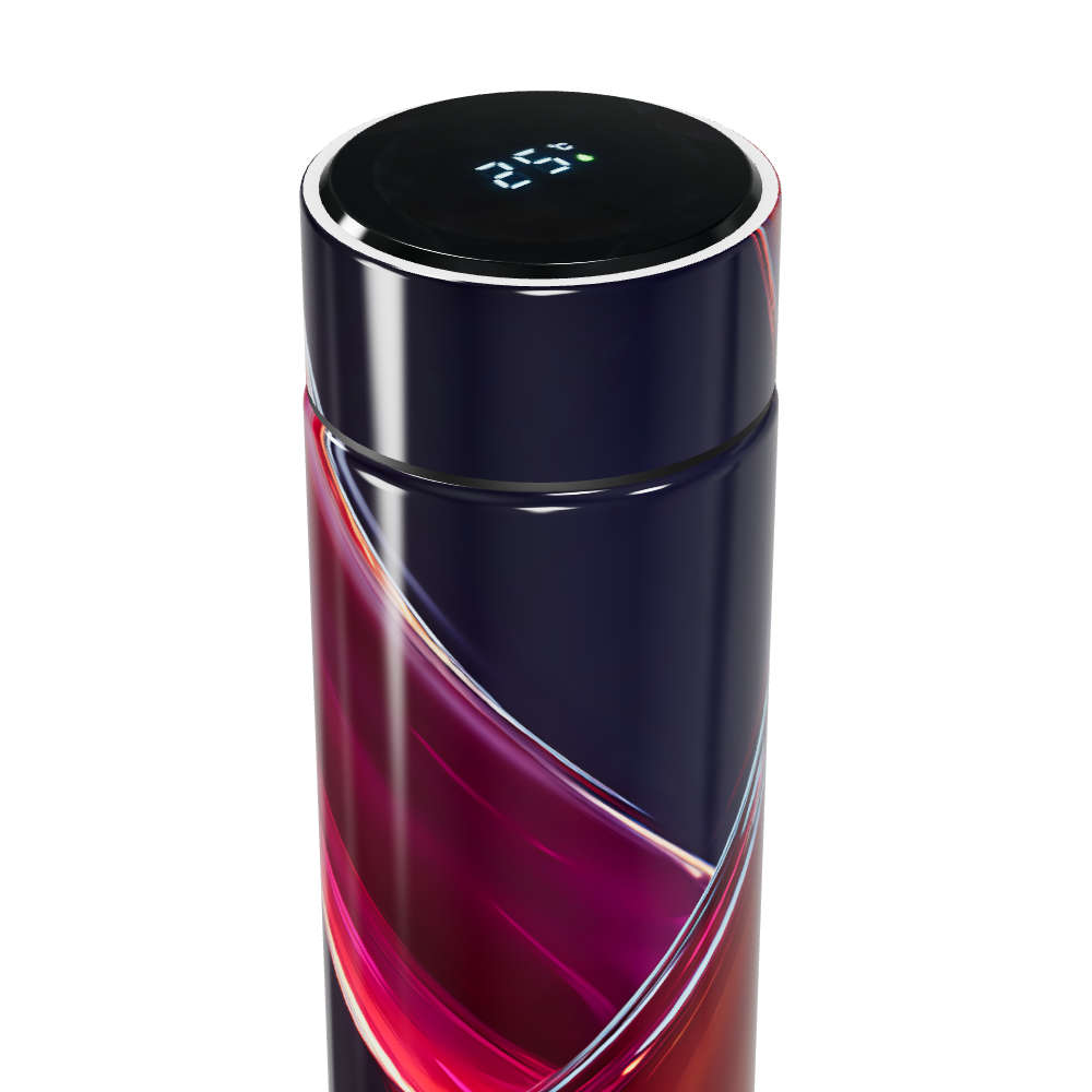 Garrafa Térmica Touch - Estampa Abstrata Colorida