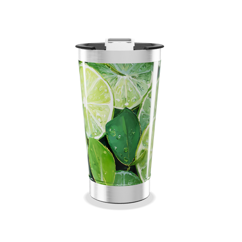 Copo Térmico - Estampa Limão Aço Inox