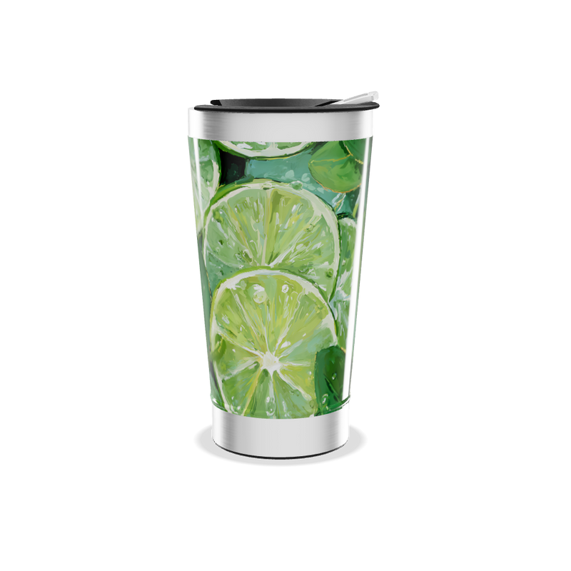 Copo Térmico - Estampa Limão Aço Inox
