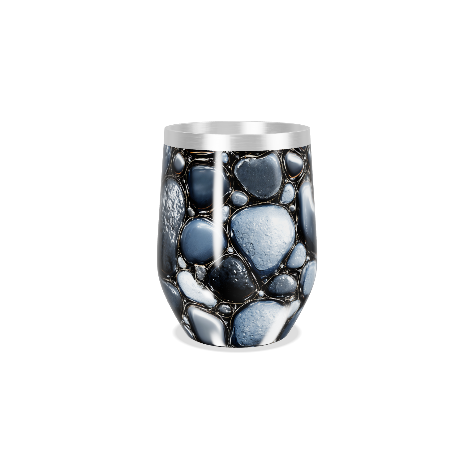 Copo Térmico Slim - Textura Pedra Aço Inox