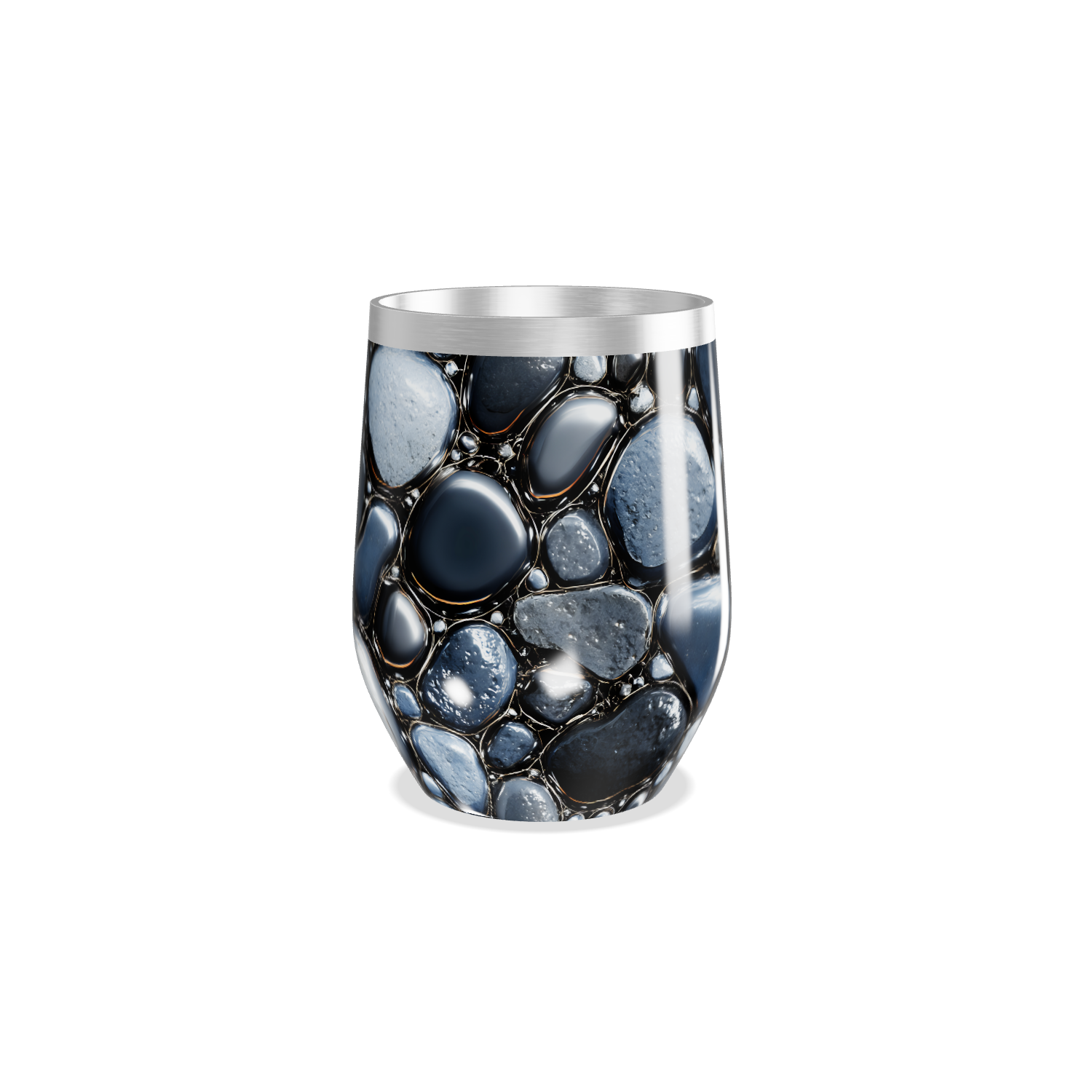 Copo Térmico Slim - Textura Pedra Aço Inox