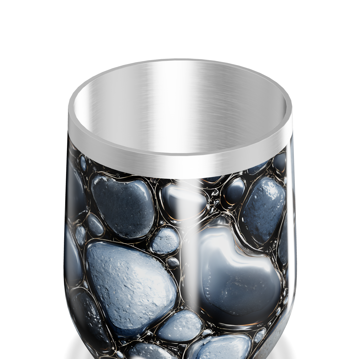 Copo Térmico Slim - Textura Pedra Aço Inox