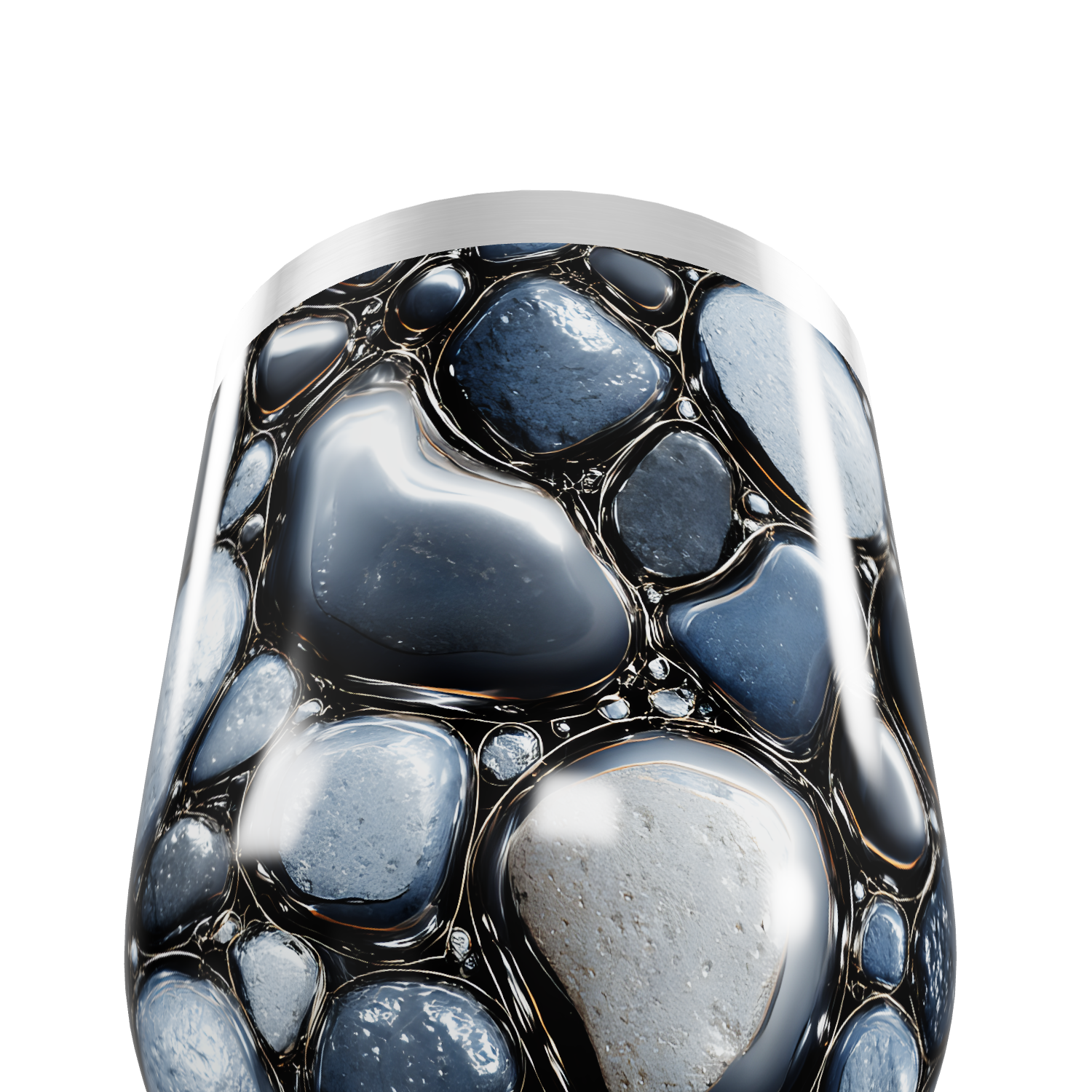 Copo Térmico Slim - Textura Pedra Aço Inox