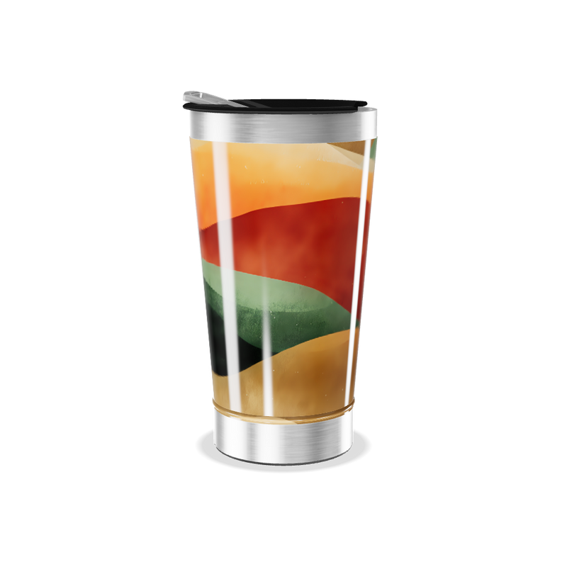 Copo Térmico - Estampa Abstrata Colorida