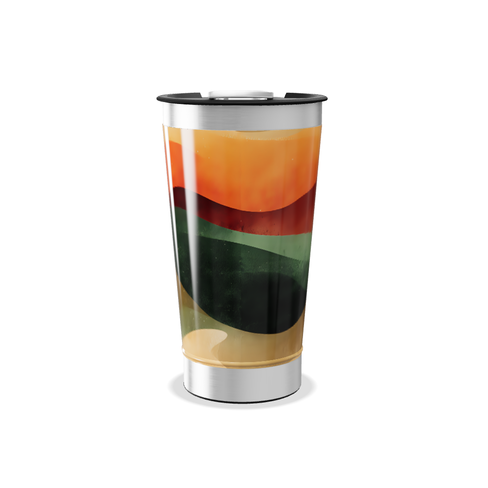 Copo Térmico - Estampa Abstrata Colorida