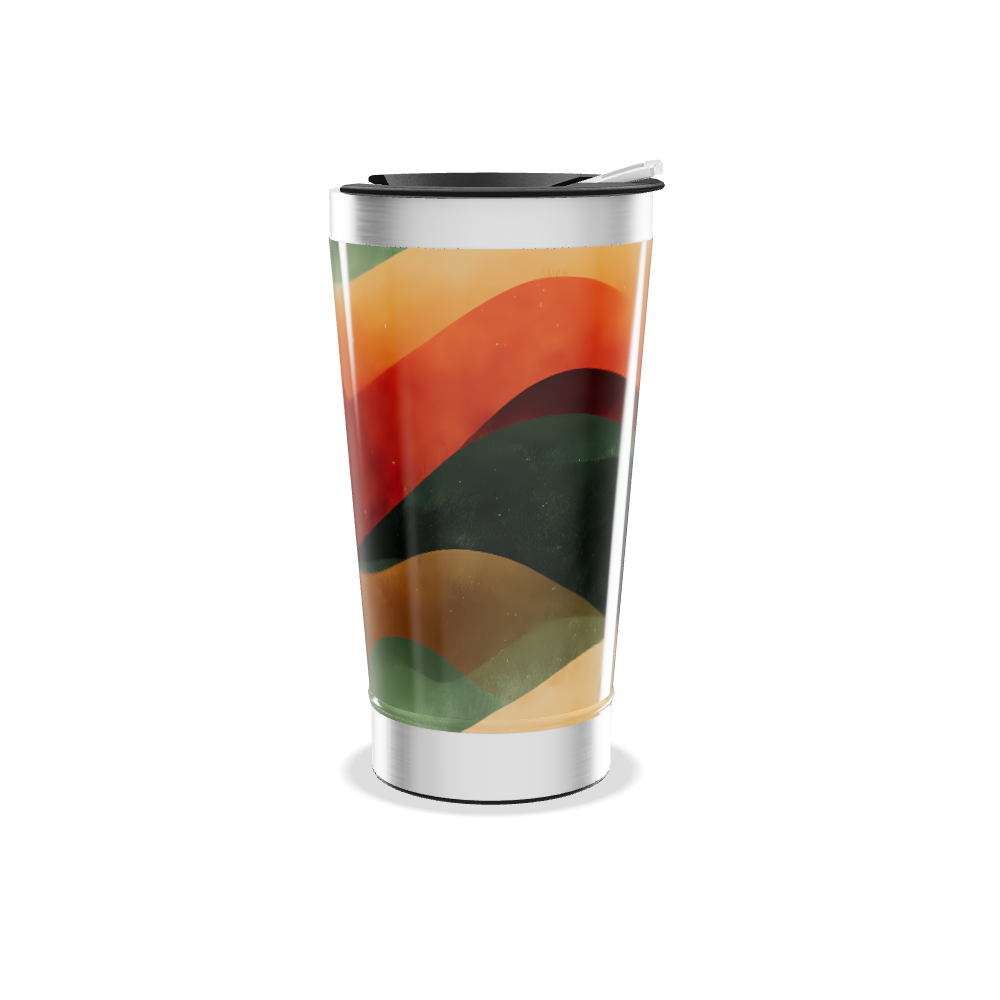 Copo Térmico - Estampa Abstrata Colorida