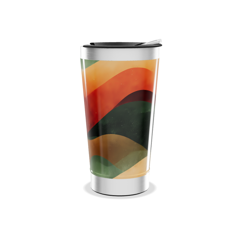 Copo Térmico - Estampa Abstrata Colorida
