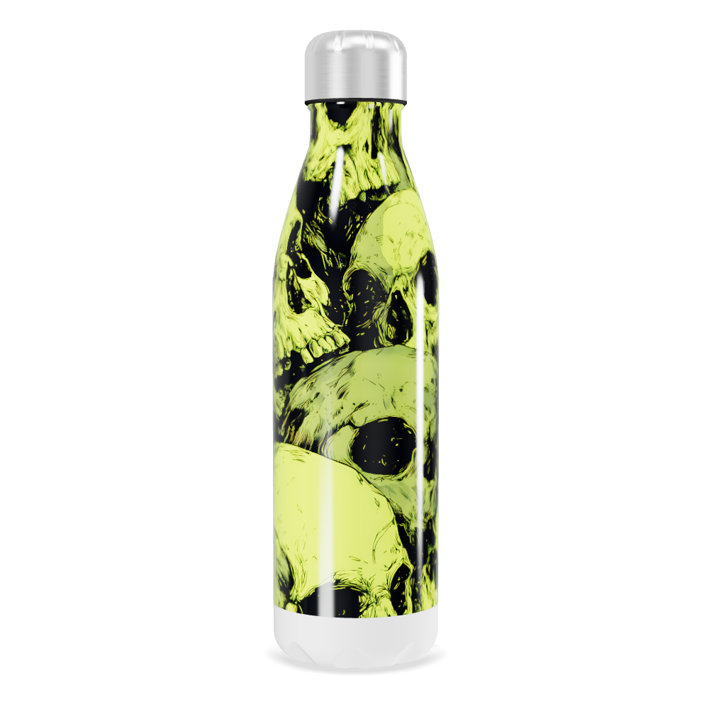 Garrafa Inox - Estampa Caveira Neon