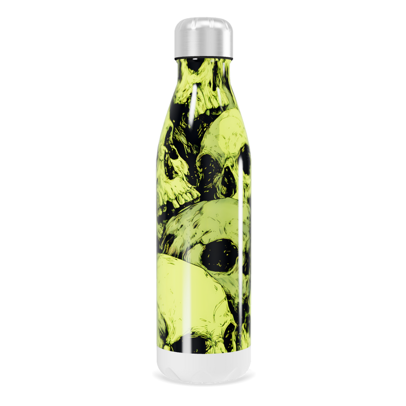 Garrafa Inox - Estampa Caveira Neon