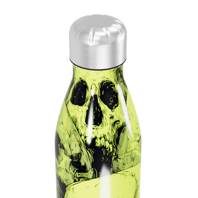 Garrafa Inox - Estampa Caveira Neon
