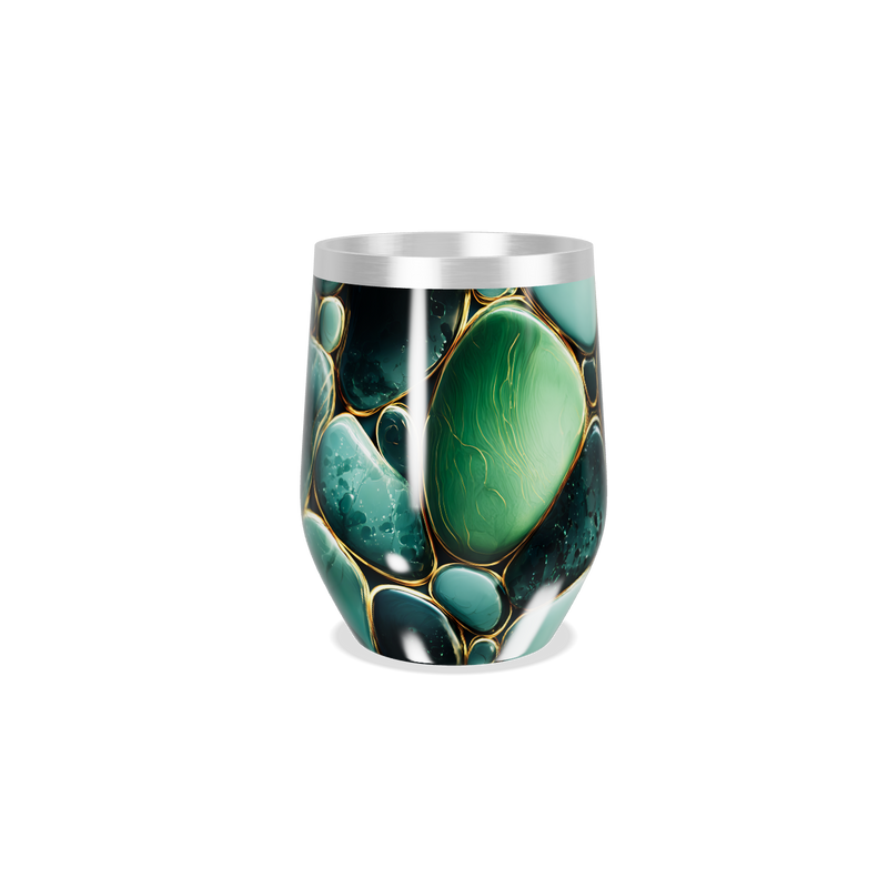 Copo Térmico Slim - Verde Abstrato Inox