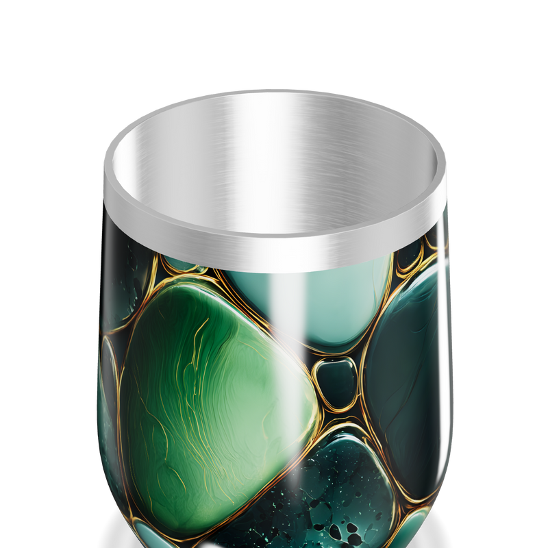 Copo Térmico Slim - Verde Abstrato Inox