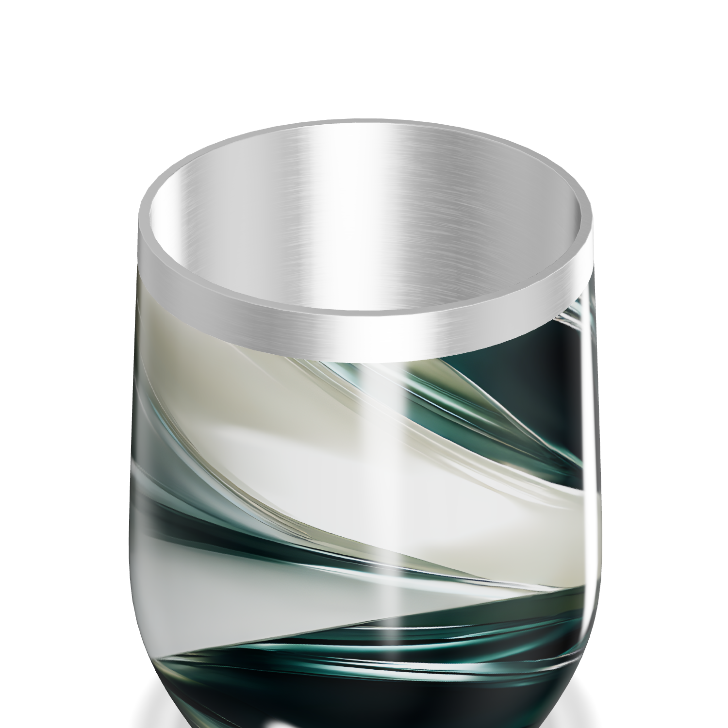 Copo Térmico Slim - Listras Preto e Branco