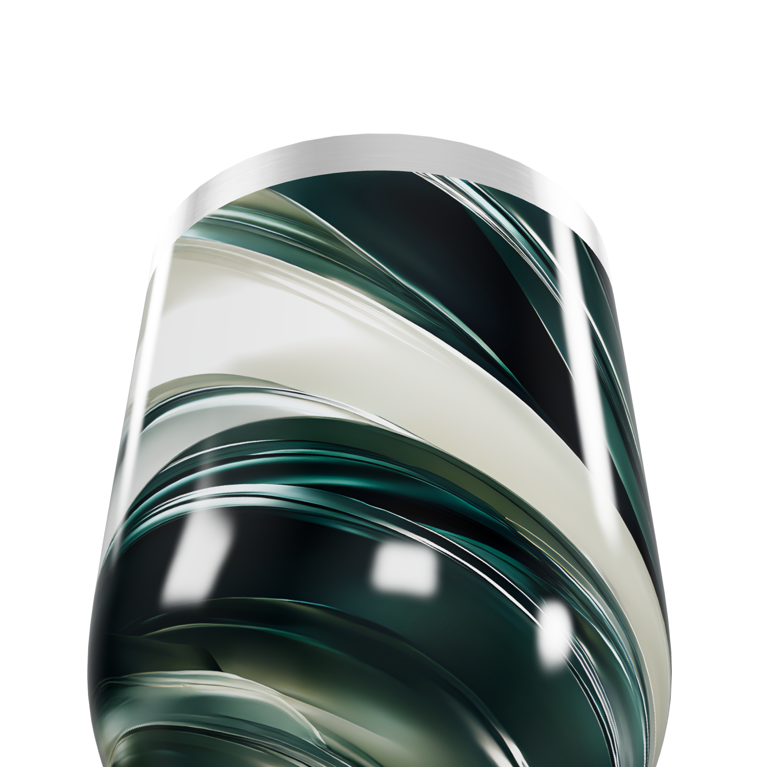 Copo Térmico Slim - Listras Preto e Branco