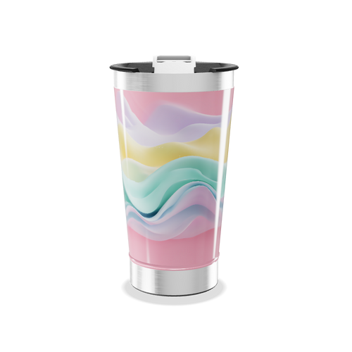 Copo Térmico - Estampa Pastel Ondulada