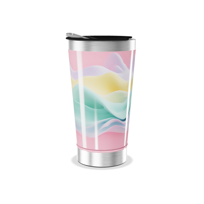Copo Térmico - Estampa Pastel Ondulada