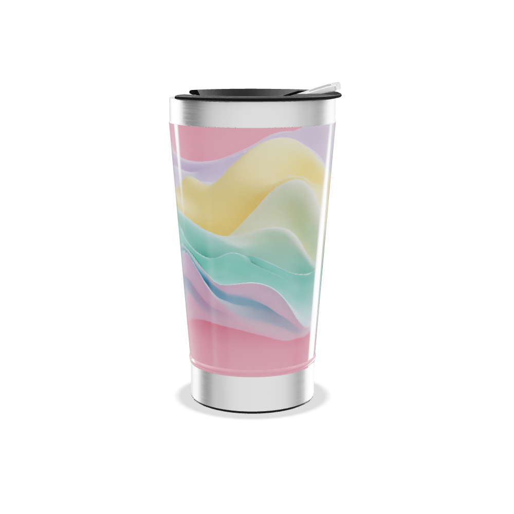 Copo Térmico - Estampa Pastel Ondulada