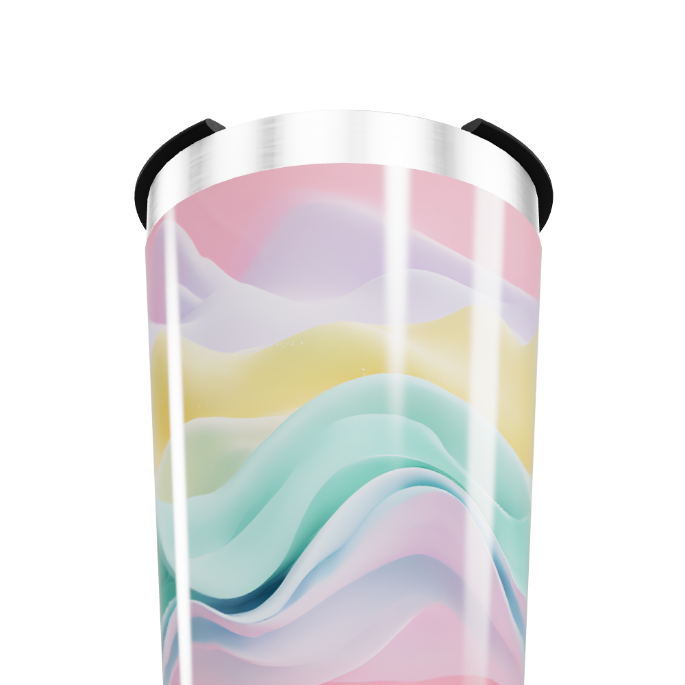 Copo Térmico - Estampa Pastel Ondulada