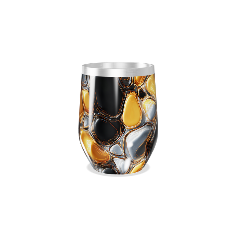 Copo Térmico Slim - Estampa Abstrata Cores Quentes