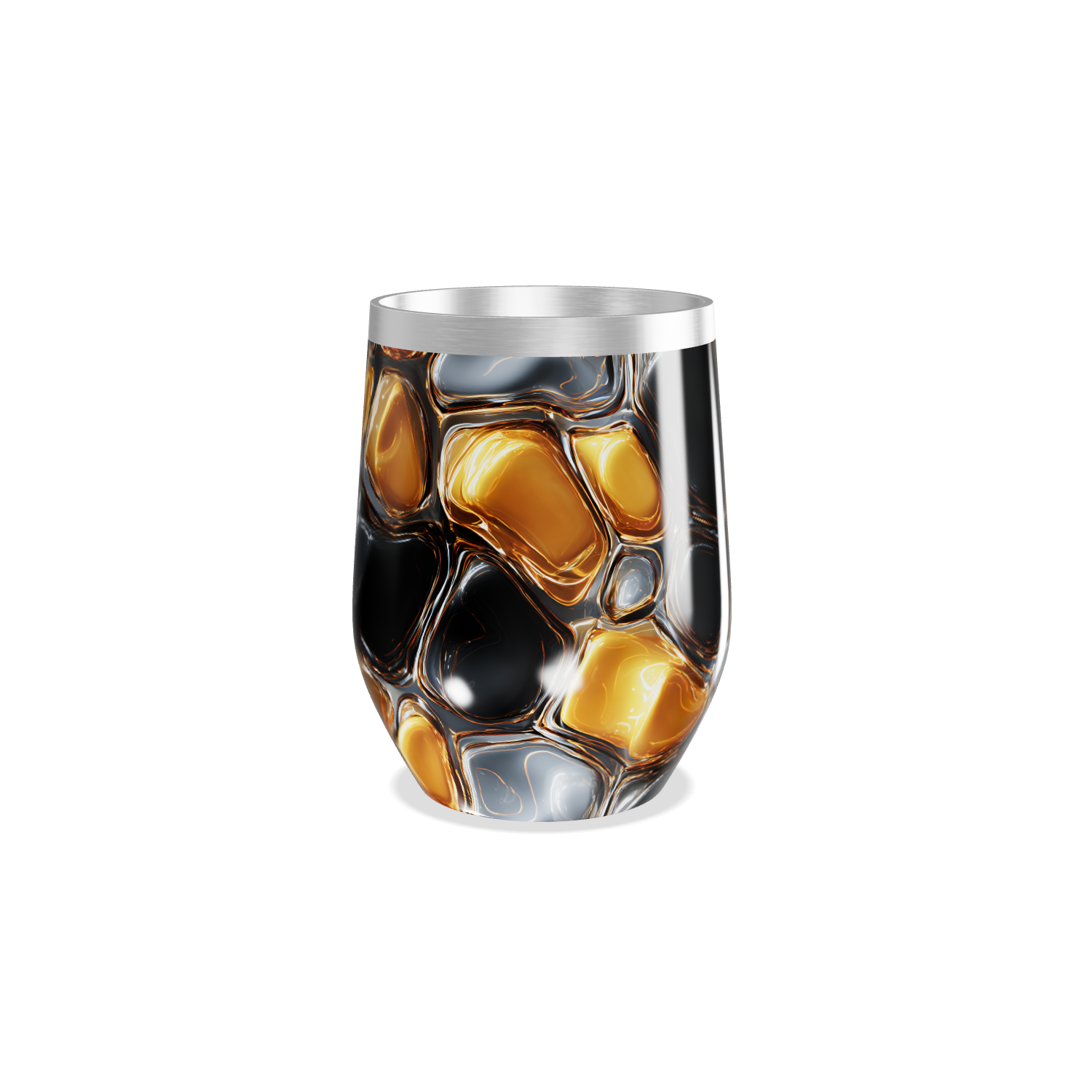 Copo Térmico Slim - Estampa Abstrata Cores Quentes