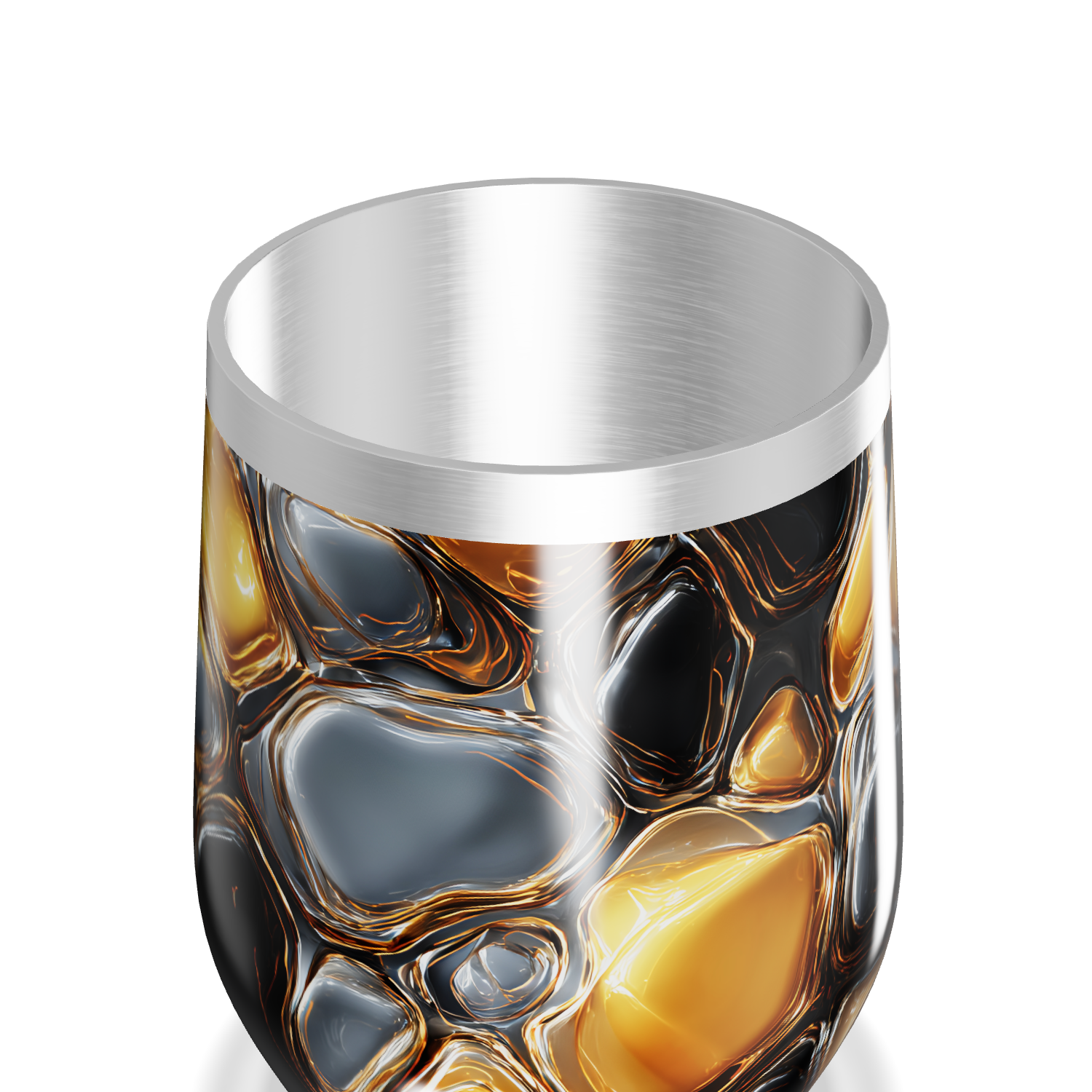 Copo Térmico Slim - Estampa Abstrata Cores Quentes