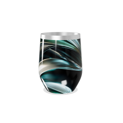 Copo Térmico Slim - Preto com Design Abstrato