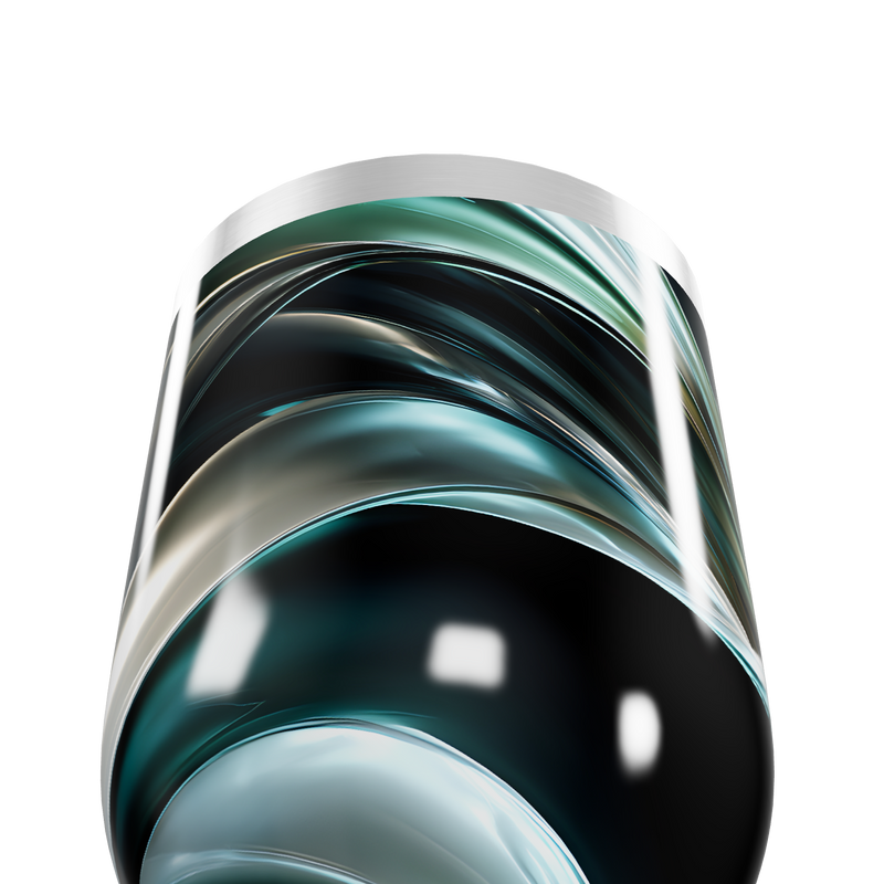 Copo Térmico Slim - Preto com Design Abstrato