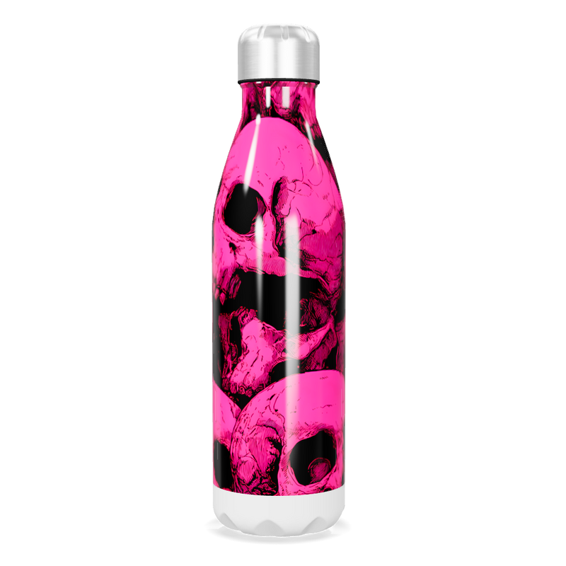 Garrafa Inox - Caveira Rosa 500ml