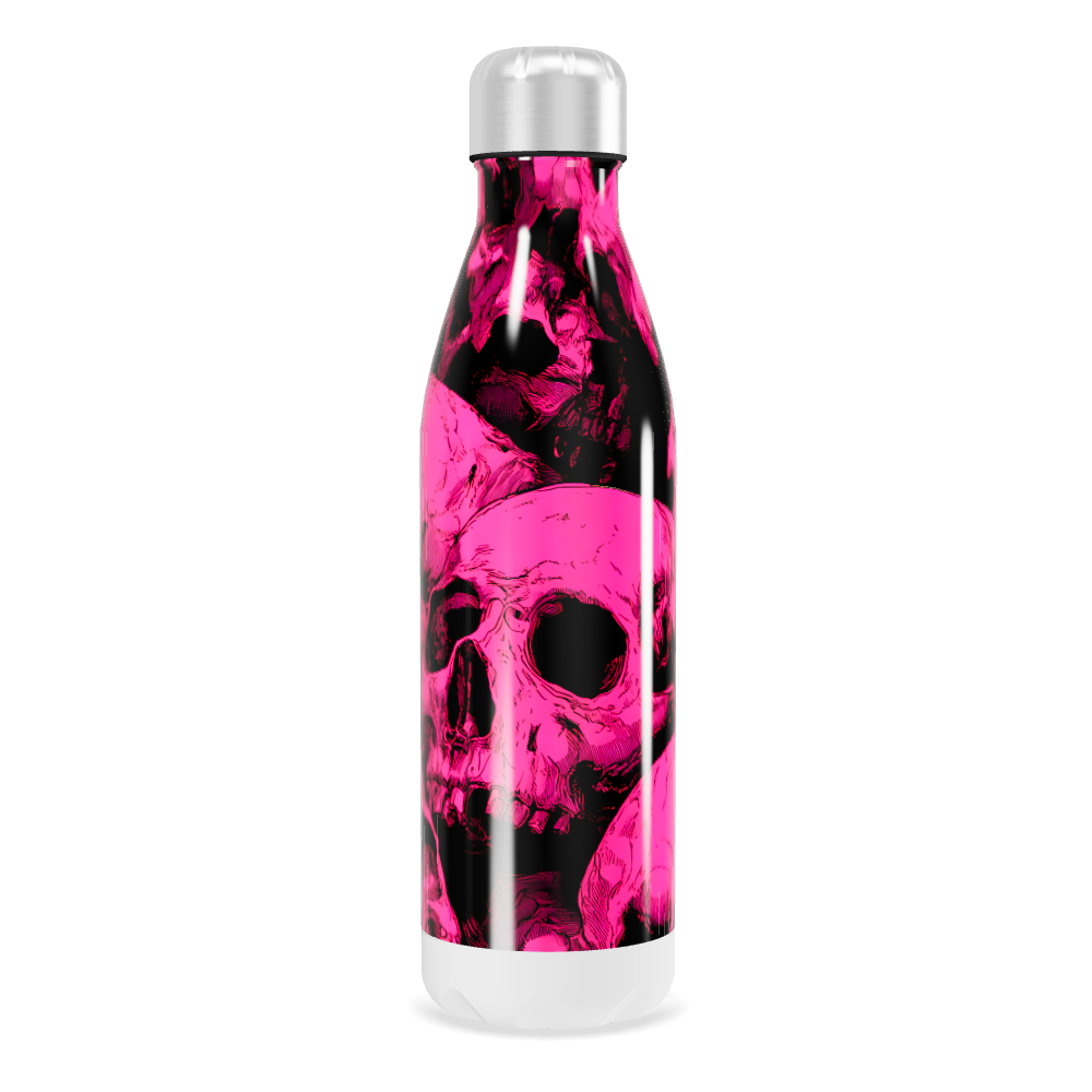 Garrafa Inox - Caveira Rosa 500ml