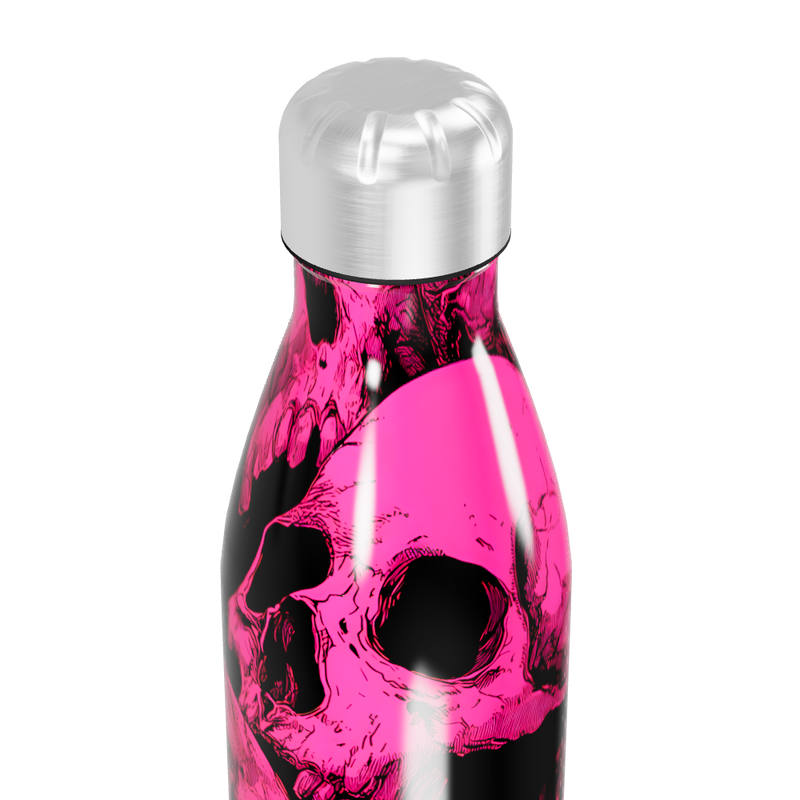 Garrafa Inox - Caveira Rosa 500ml