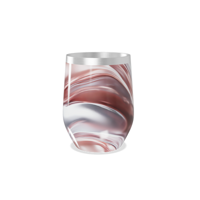 Copo Térmico Slim - Mármore Rosa e Branco