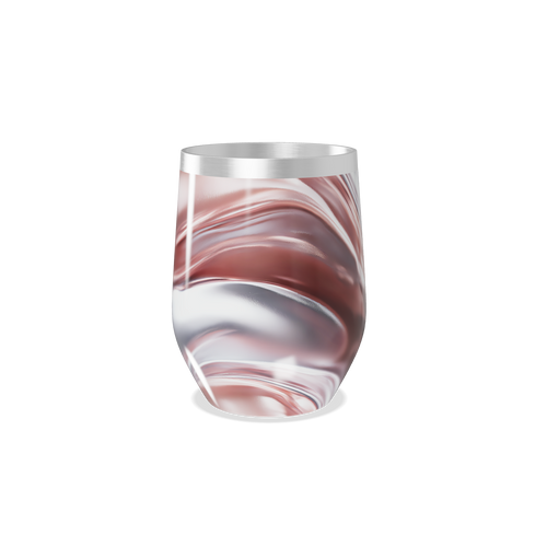 Copo Térmico Slim - Mármore Rosa e Branco