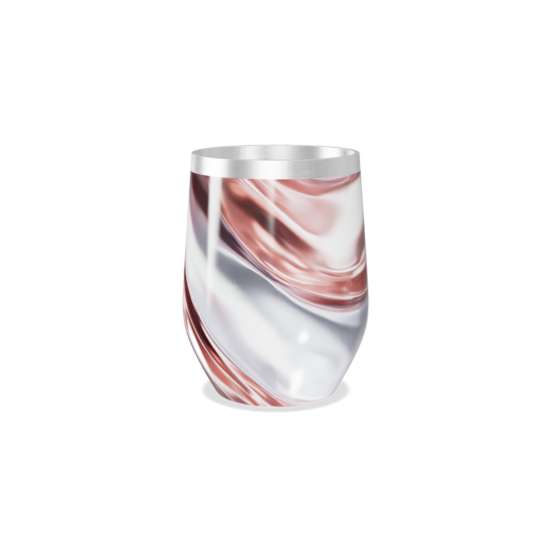 Copo Térmico Slim - Mármore Rosa e Branco