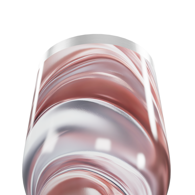 Copo Térmico Slim - Mármore Rosa e Branco