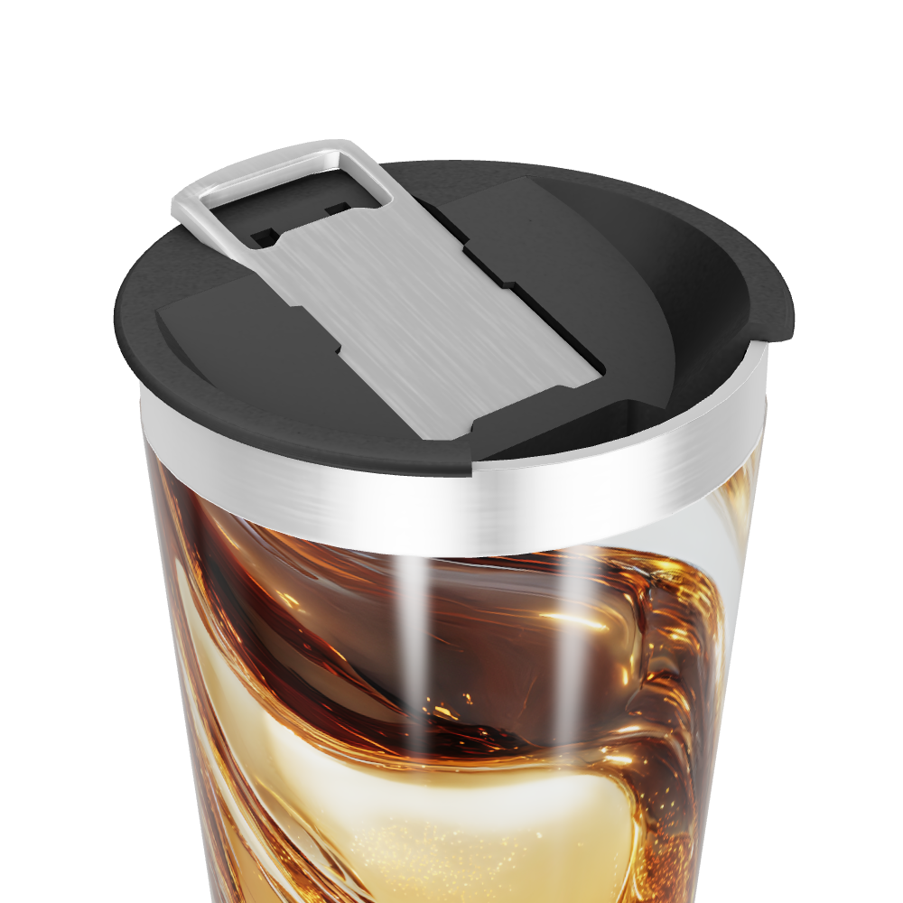 Copo Térmico - Estampa Mármore Dourado