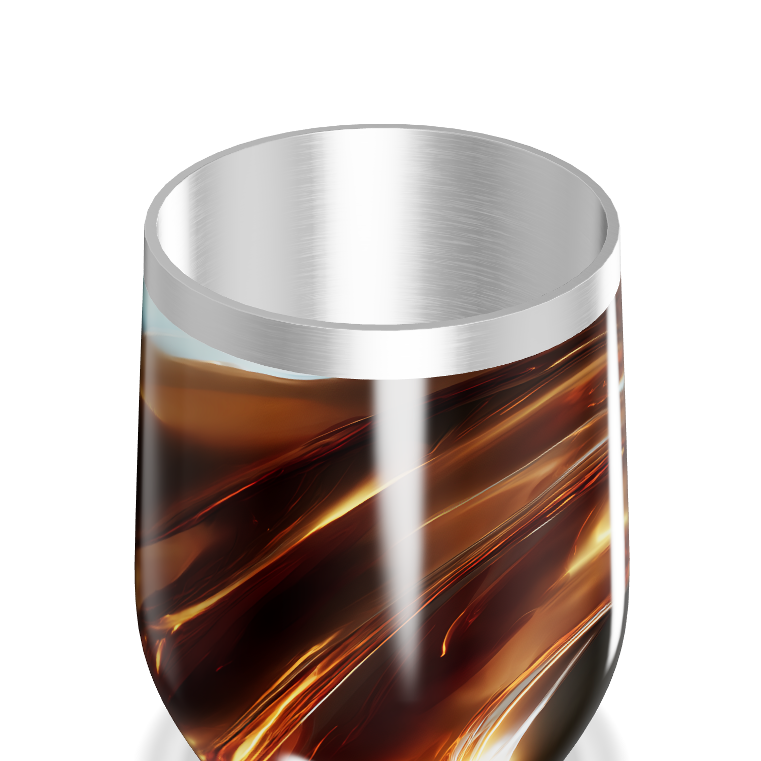 Copo Térmico Slim - Preto com Efeito Mármore