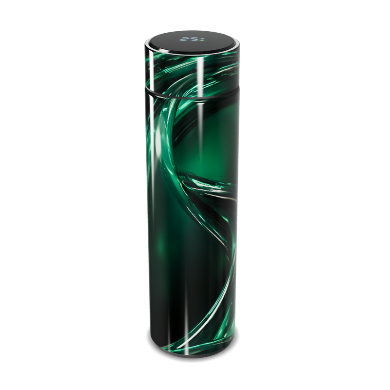 Garrafa Térmica Touch - Verde com Design Espiral