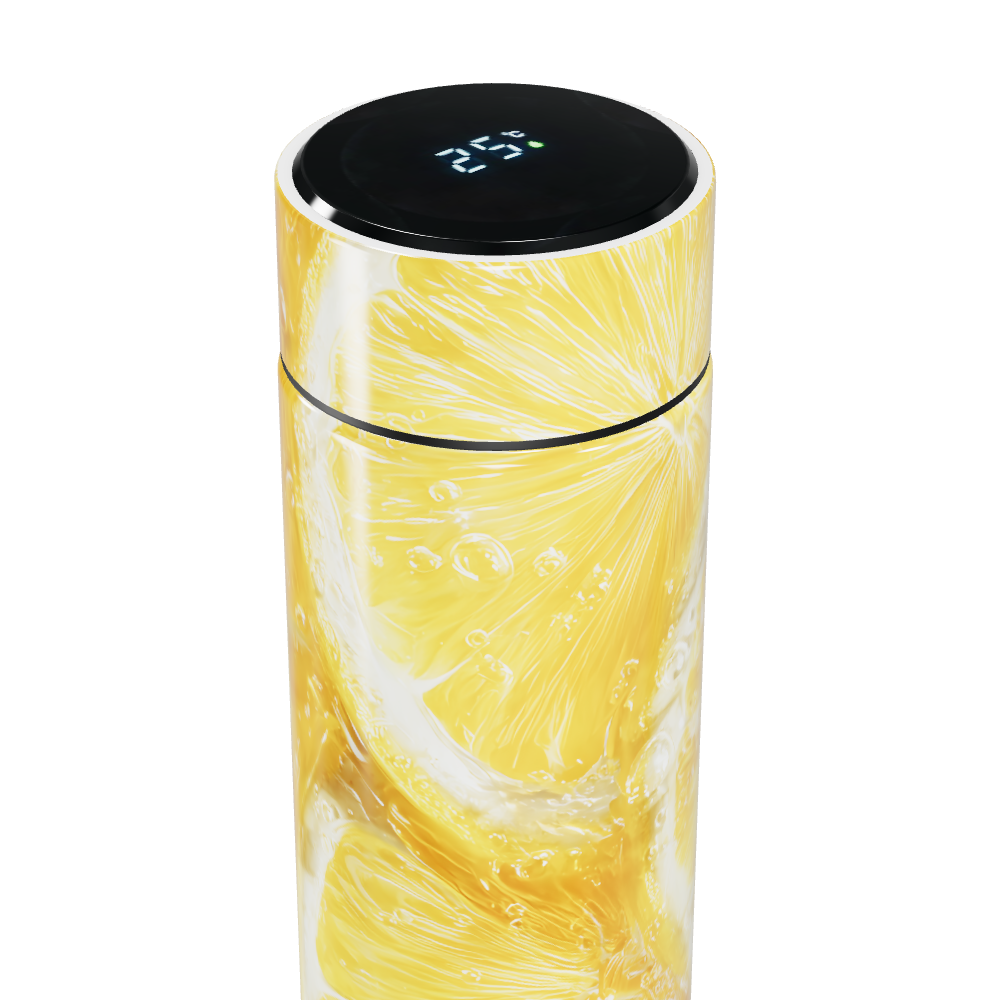 Garrafa Térmica Touch - Estampa Limão Amarelo