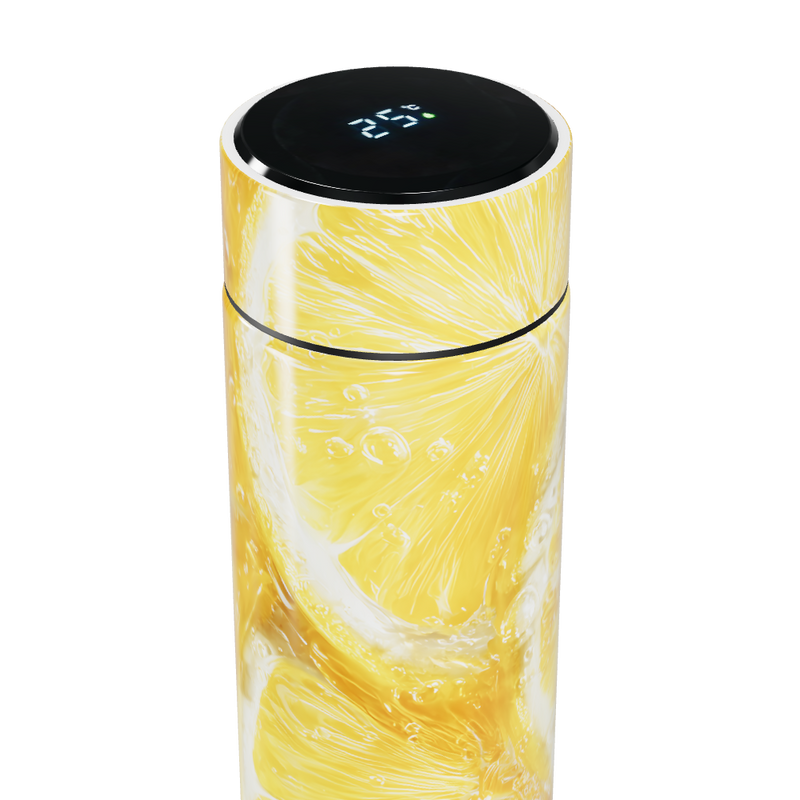 Garrafa Térmica Touch - Estampa Limão Amarelo