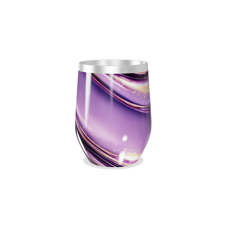 Copo Térmico Slim - Roxo com Design Abstrato