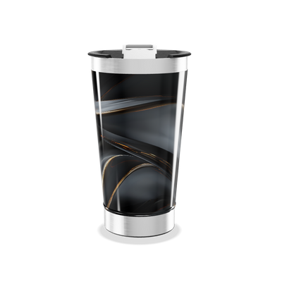 Copo Térmico - Preto com Design Espiral