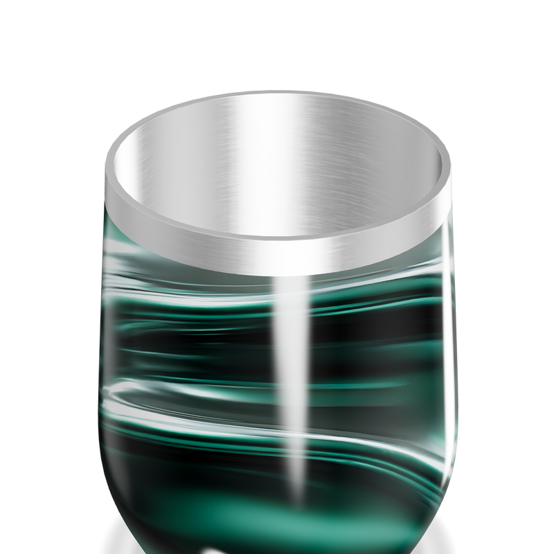 Copo Térmico Slim - Verde Marmorizado Inox