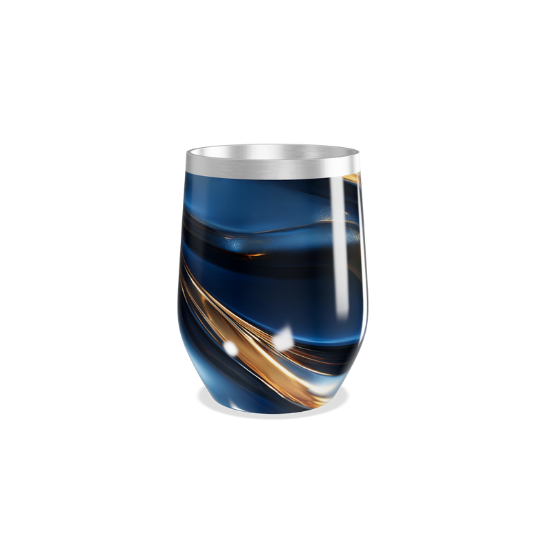 Copo Térmico Slim - Azul Metálico Marmorizado